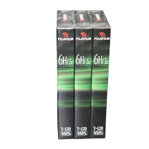Lot‎ Of 3 Fuji Film VHS Blank Video Tapes 6 hours HQ 120 High Quality